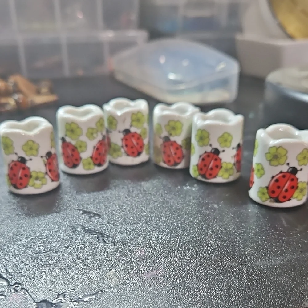 Ladybug and Clover Cake Candles